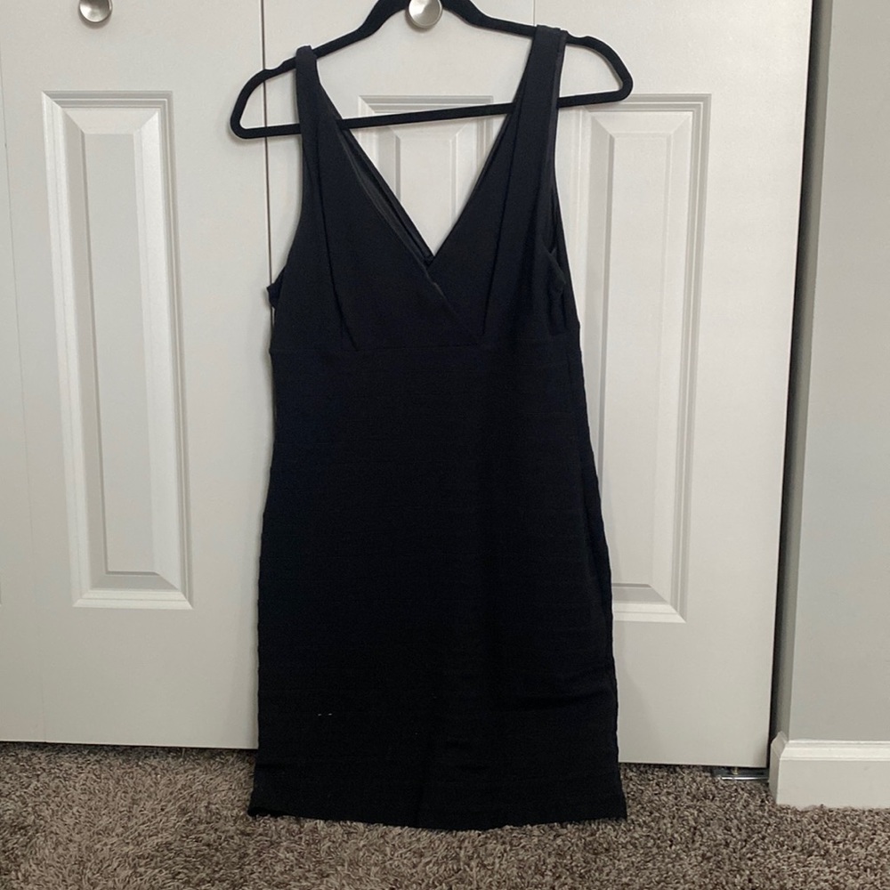 V-neck body-con dress